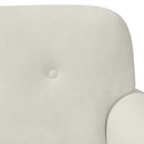 vidaXL Gombra tűzött loveseat Krémszínű 120 x 66 x 78 cm Bársony