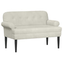 vidaXL Gombra tűzött loveseat Krémszínű 120 x 66 x 78 cm Bársony