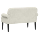 vidaXL Gombra tűzött loveseat Krémszínű 120 x 66 x 78 cm Bársony