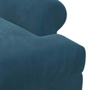 vidaXL Gombra tűzött loveseat Kék 120 x 66 x 78 cm Bársony