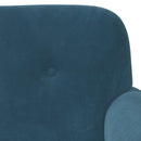 vidaXL Gombra tűzött loveseat Kék 120 x 66 x 78 cm Bársony