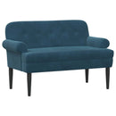 vidaXL Gombra tűzött loveseat Kék 120 x 66 x 78 cm Bársony