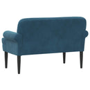 vidaXL Gombra tűzött loveseat Kék 120 x 66 x 78 cm Bársony