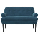 vidaXL Gombra tűzött loveseat Kék 120 x 66 x 78 cm Bársony