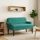 vidaXL Gombra tűzött loveseat Türkiz 120 x 66 x 78 cm Bársony