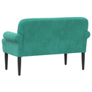 vidaXL Gombra tűzött loveseat Türkiz 120 x 66 x 78 cm Bársony