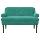 vidaXL Gombra tűzött loveseat Türkiz 120 x 66 x 78 cm Bársony