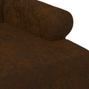 vidaXL Gombra tűzött loveseat Barna 120 x 65 x 78 cm Műsuede Bőr