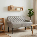 vidaXL Gombra tűzött loveseat Világosszürke 120 x 65 x 78 cm