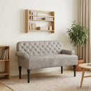 vidaXL Gombra tűzött loveseat Világosszürke 120 x 65 x 78 cm