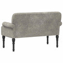 vidaXL Gombra tűzött loveseat Világosszürke 120 x 65 x 78 cm