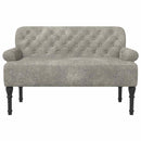 vidaXL Gombra tűzött loveseat Világosszürke 120 x 65 x 78 cm