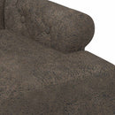 vidaXL Gombra tűzött loveseat Sötétszürke 120 x 65 x 78 cm Műsuede Bőr