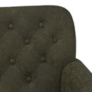 vidaXL Gombra tűzött loveseat Katonai zöld 120 x 65 x 78 cm