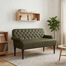 vidaXL Gombra tűzött loveseat Katonai zöld 120 x 65 x 78 cm