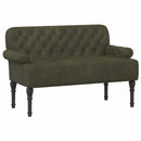 vidaXL Gombra tűzött loveseat Katonai zöld 120 x 65 x 78 cm