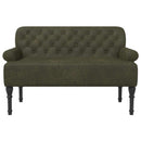 vidaXL Gombra tűzött loveseat Katonai zöld 120 x 65 x 78 cm