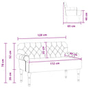 vidaXL Gombra tűzött loveseat Katonai zöld 120 x 65 x 78 cm