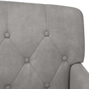 vidaXL Gombra tűzött loveseat Világosszürke 111 x 65 x 79 cm Bársony