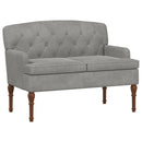 vidaXL Gombra tűzött loveseat Világosszürke 111 x 65 x 79 cm Bársony