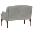 vidaXL Gombra tűzött loveseat Világosszürke 111 x 65 x 79 cm Bársony