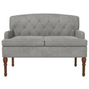 vidaXL Gombra tűzött loveseat Világosszürke 111 x 65 x 79 cm Bársony