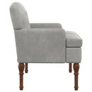 vidaXL Gombra tűzött loveseat Világosszürke 111 x 65 x 79 cm Bársony