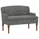 vidaXL Gombra tűzött loveseat Sötétszürke 111 x 65 x 79 cm Bársony