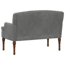 vidaXL Gombra tűzött loveseat Sötétszürke 111 x 65 x 79 cm Bársony