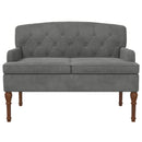 vidaXL Gombra tűzött loveseat Sötétszürke 111 x 65 x 79 cm Bársony