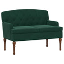 vidaXL Gombra tűzött loveseat Sötétzöld 111 x 65 x 79 cm Bársony