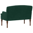 vidaXL Gombra tűzött loveseat Sötétzöld 111 x 65 x 79 cm Bársony