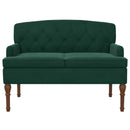 vidaXL Gombra tűzött loveseat Sötétzöld 111 x 65 x 79 cm Bársony