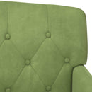 vidaXL Gombra tűzött loveseat Világos zöld 111 x 65 x 79 cm Bársony
