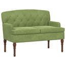 vidaXL Gombra tűzött loveseat Világos zöld 111 x 65 x 79 cm Bársony