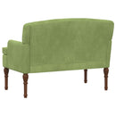 vidaXL Gombra tűzött loveseat Világos zöld 111 x 65 x 79 cm Bársony
