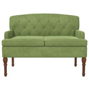 vidaXL Gombra tűzött loveseat Világos zöld 111 x 65 x 79 cm Bársony