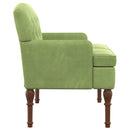 vidaXL Gombra tűzött loveseat Világos zöld 111 x 65 x 79 cm Bársony