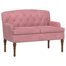 vidaXL Gombra tűzött loveseat Rózsaszín 111 x 65 x 79 cm Bársony