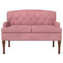 vidaXL Gombra tűzött loveseat Rózsaszín 111 x 65 x 79 cm Bársony