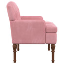 vidaXL Gombra tűzött loveseat Rózsaszín 111 x 65 x 79 cm Bársony