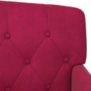 vidaXL Gombra tűzött loveseat Bordó 111 x 65 x 79 cm Bársony