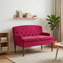 vidaXL Gombra tűzött loveseat Bordó 111 x 65 x 79 cm Bársony