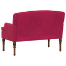 vidaXL Gombra tűzött loveseat Bordó 111 x 65 x 79 cm Bársony