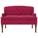 vidaXL Gombra tűzött loveseat Bordó 111 x 65 x 79 cm Bársony