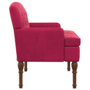vidaXL Gombra tűzött loveseat Bordó 111 x 65 x 79 cm Bársony