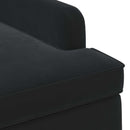 vidaXL Gombra tűzött loveseat Fekete 111 x 65 x 79 cm Bársony