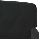 vidaXL Gombra tűzött loveseat Fekete 111 x 65 x 79 cm Bársony