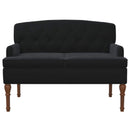 vidaXL Gombra tűzött loveseat Fekete 111 x 65 x 79 cm Bársony