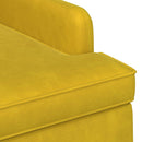 vidaXL Gombra tűzött loveseat Világos sárga 111 x 65 x 79 cm Bársony